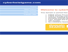 Tablet Screenshot of cyberheistgame.com